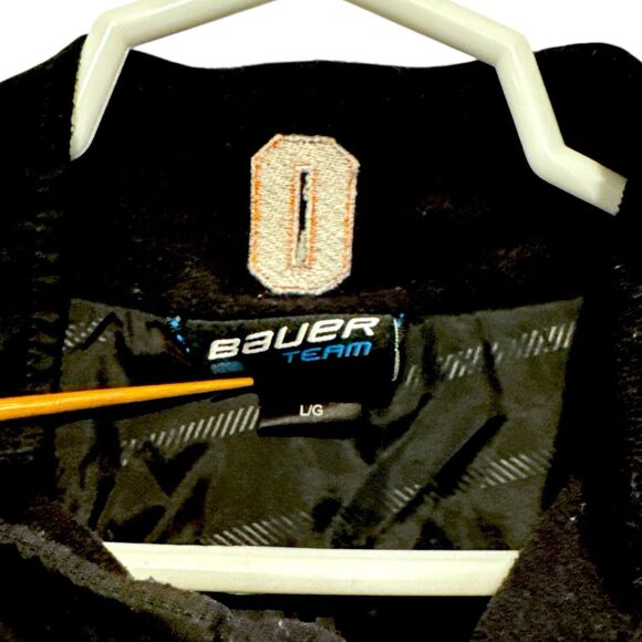Bauer Hockey Jacket‎ Mens Large Black Full Zip Fleece Lined Softshell Warmup - Picture 3 of 12